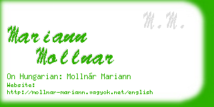 mariann mollnar business card